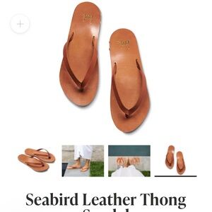 beek Seabird Leather Thong Sandals - Brown